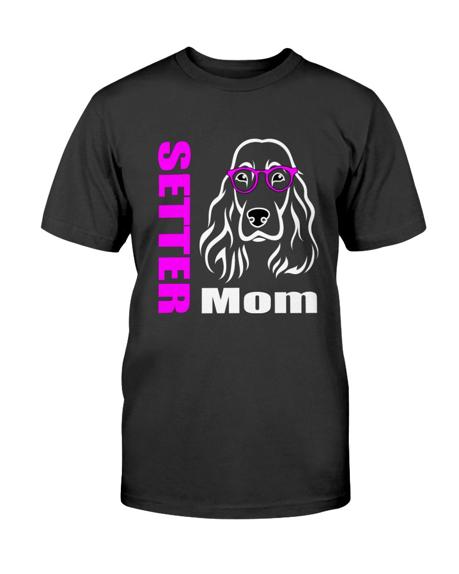 Setter Mom with glasses Bella + Canvas Unisex T-Shirt