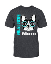 Load image into Gallery viewer, Boston Terrier with Glasses Dog Mom Unisex T-Shirt