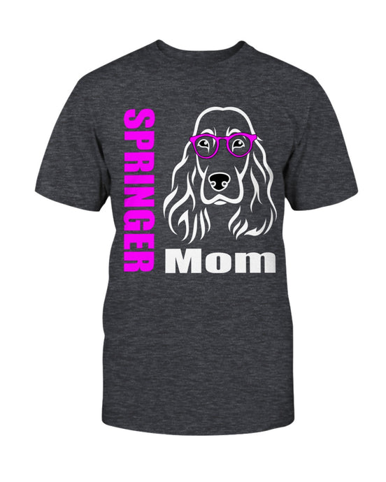Springer Mom with glasses Bella + Canvas Unisex T-Shirt