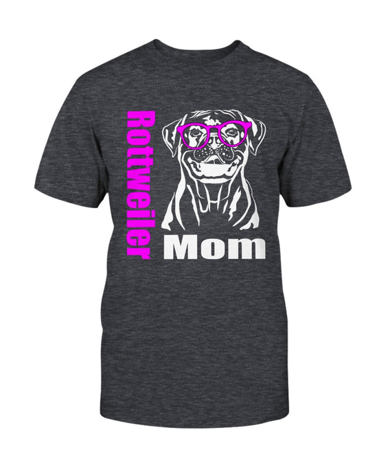 Rottweiller Mom with glasses Bella + Canvas Unisex T-Shirt