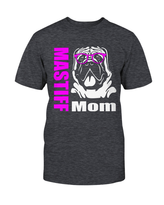 Mastiff Mom with glasses Bella + Canvas Unisex T-Shirt